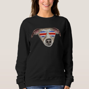 Costa Rica Flag Whippet Dog Tico Pocket Sweatshirt