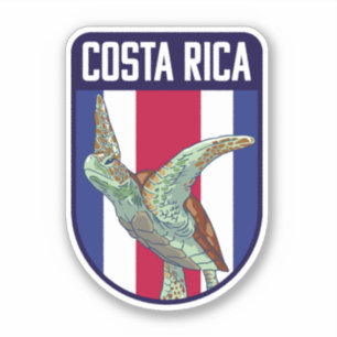 Costa Rica flag with Sea Turtle - Costa Rica Trave