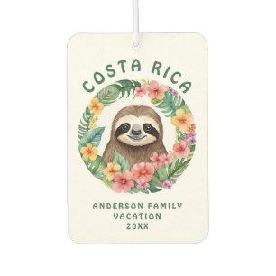 Costa Rica Floral Sloth Air Freshener