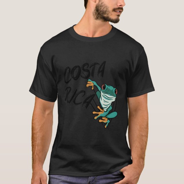 Costa Rica Frog And Holiday Costa Rica Pure Joie D T-Shirt (Front)