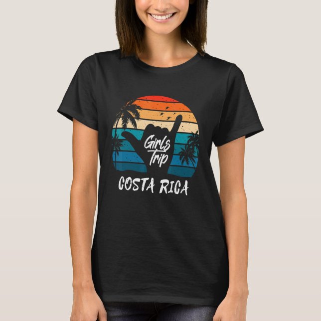 Costa Rica Girls Trip Matching Costa Rica Surfer S T-Shirt (Front)