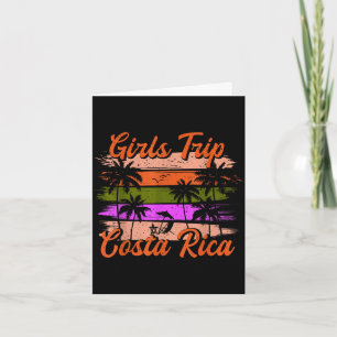Costa rica girls trip matching summer vacation card