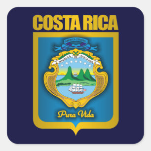 "Costa Rica Gold" Gift Ideas Square Sticker