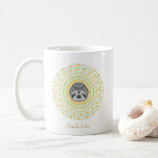 Costa Rica Gold Mandala Sloth Coffee Coffee Mug