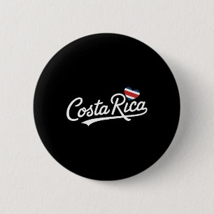 Costa Rica Heart Vacation Tropical Pura Vida Costa 6 Cm Round Badge
