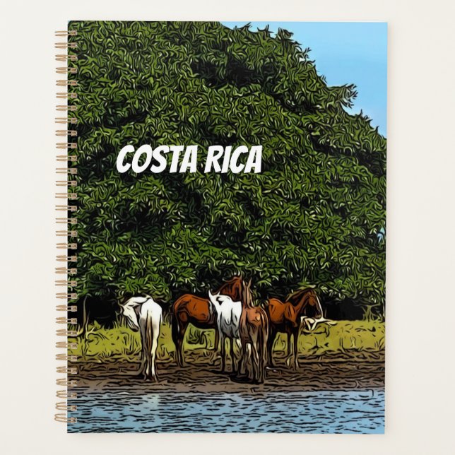 Costa Rica - Horses by the Water Planner (Front)