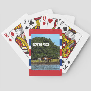 Costa Rica - Horses by the Water Playing Cards