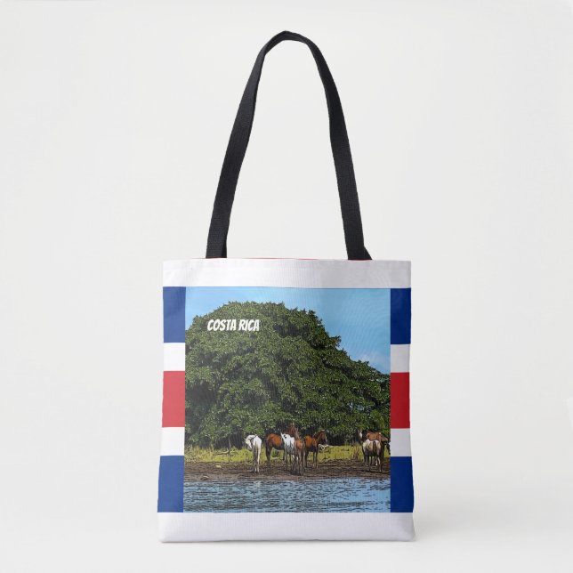 Costa Rica - Horses by the Water Tote Bag (Front)