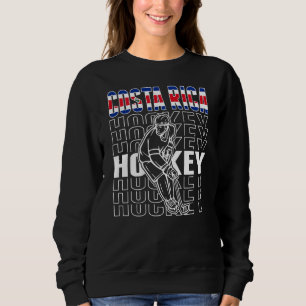 Costa Rica Ice Hockey Fan Costa Rican Hockey Team Sweatshirt