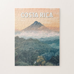 Costa Rica Illustration Travel Art Vintage Jigsaw Puzzle