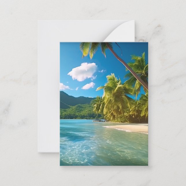 Costa Rica Island Paradise  Card (Front)