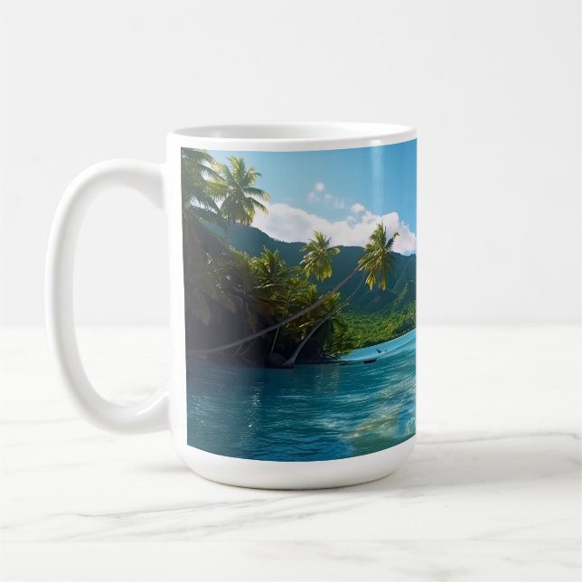 Costa Rica Island Paradise  Coffee Mug (Left)