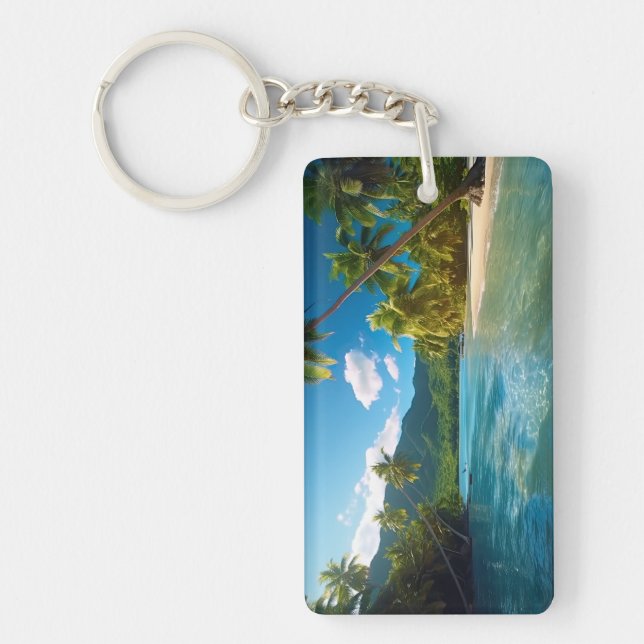 Costa Rica Island Paradise  Key Ring (Front)