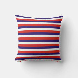 Costa Rica laos flag stripes blue red white patter Cushion