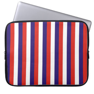 Costa Rica laos flag stripes blue red white patter Laptop Sleeve
