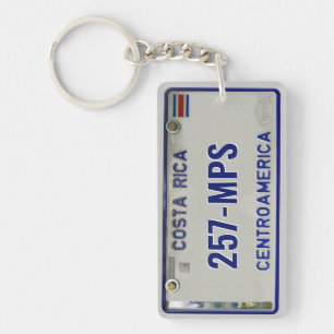 Costa Rica License Plate (customizable) Key Ring