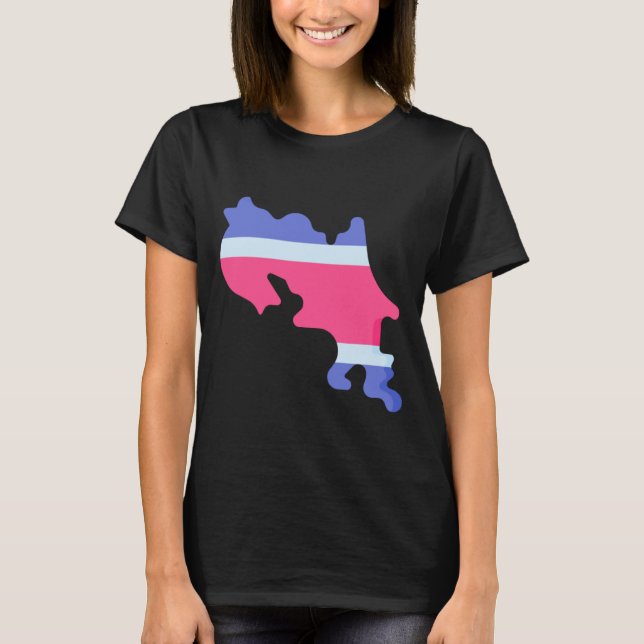 Costa Rica Map Costa Rica Proud 1 T-Shirt (Front)