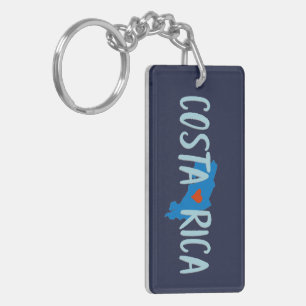 Costa Rica Map I Love Costa Rica Key Ring