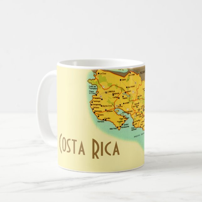 Costa Rica Map Mug (Front Left)