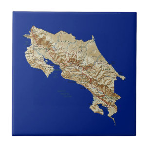 Costa Rica Map Tile