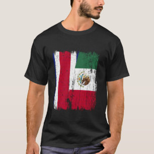 Costa Rica Mexico Half Flag Costa Rican Mexican He T-Shirt