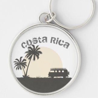Costa Rica Midnight Surf Hippie Van Bus Key Ring