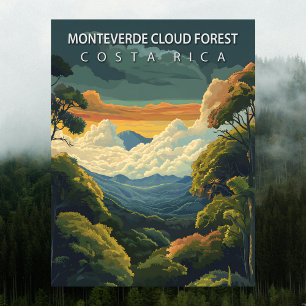 Costa Rica Monteverde Cloud Forest Travel Postcard