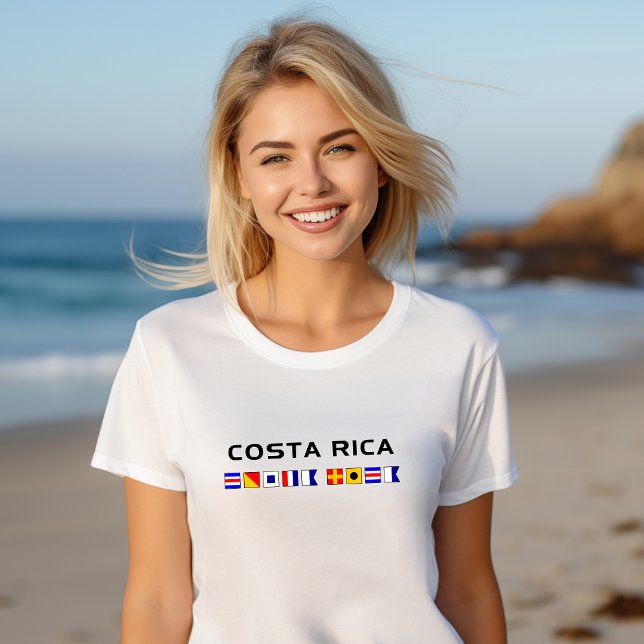 Costa Rica Nautical Maritime Sailing Flags T-Shirt (Creator Uploaded)