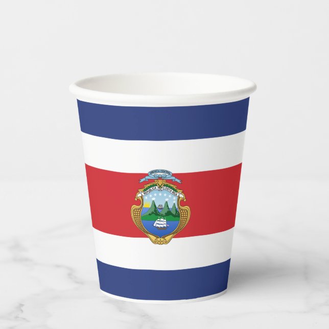 Costa Rica paper party cup (Front)