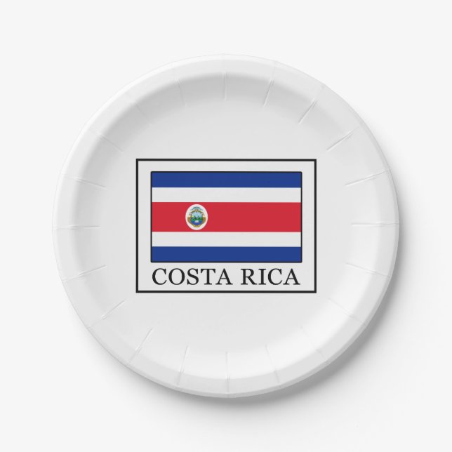 Costa Rica Paper Plate (Front)