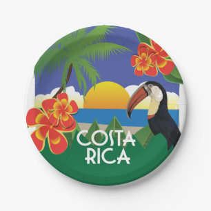 Costa Rica Party  Paper Plate