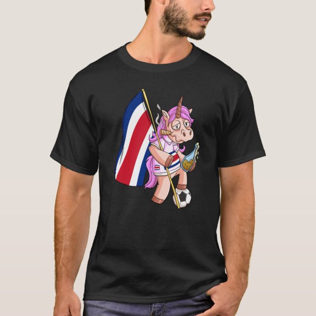 Costa Rica Party Unicorn T-Shirt (Front)