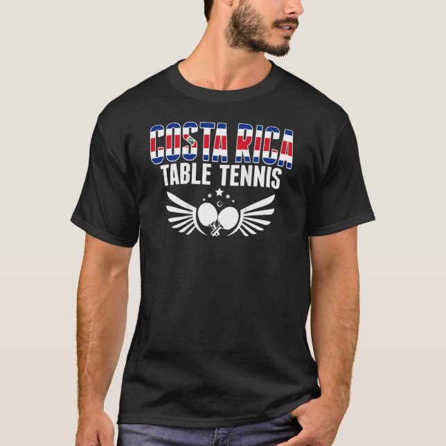 Costa Rica Ping Pong  Support Costa Rican Table Te T-Shirt (Front)