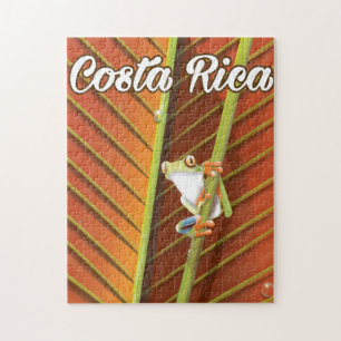 Costa Rica Poison frog travel poster Jigsaw Puzzle