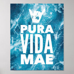 Costa Rica Pura Vida Mae Shaka Sign Surfing