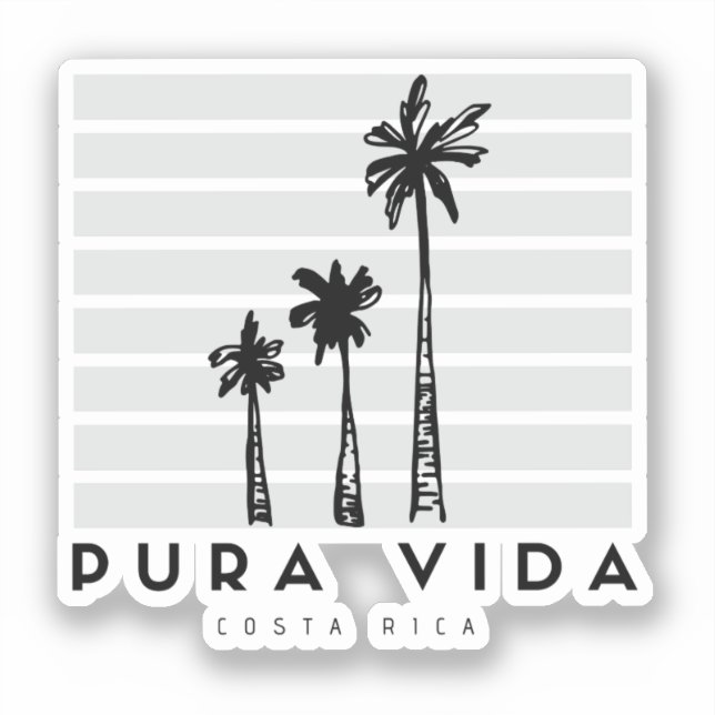 Costa Rica Pura Vida Palm Tree Souvenir (Front)