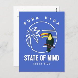 Costa Rica Pura Vida State of Mind Toucan Postcard
