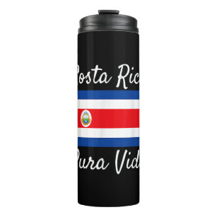 Costa Rica Pura Vida T-Shirt! Beautiful National F Thermal Tumbler