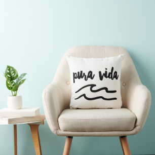 Costa Rica Pura Vida Wave Beach Cushion