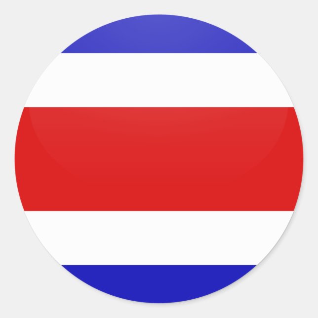 Costa Rica quality Flag Circle Classic Round Sticker (Front)