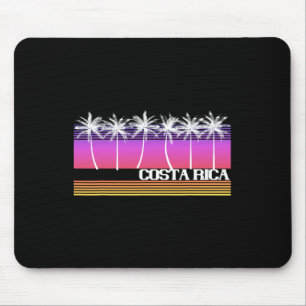 Costa Rica Retro Style Beach Island Vintage Sunset Mouse Pad