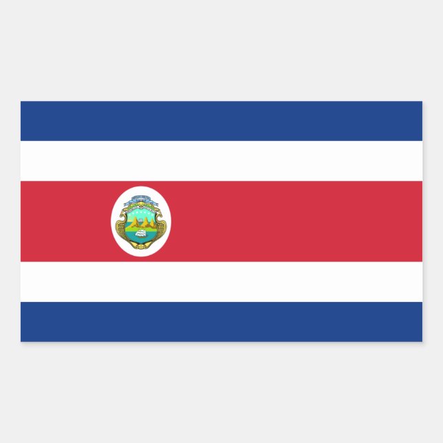 Costa Rica/Rican Flag Rectangular Sticker (Front)