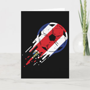 Costa Rica Rican Flag Soccer Footll Fan Men Women  Card