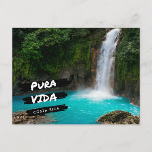 Costa Rica Rio Celeste Waterfall Vacation Postcard