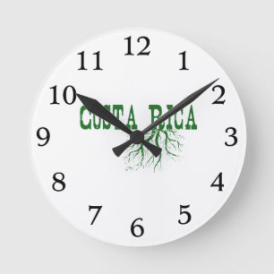 Costa Rica Roots Round Clock