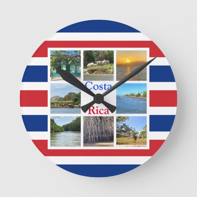 Costa Rica  Round Clock (Front)