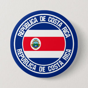 Costa Rica Round Emblem 7.5 Cm Round Badge