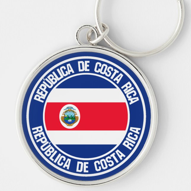 Costa Rica Round Emblem Key Ring (Front)