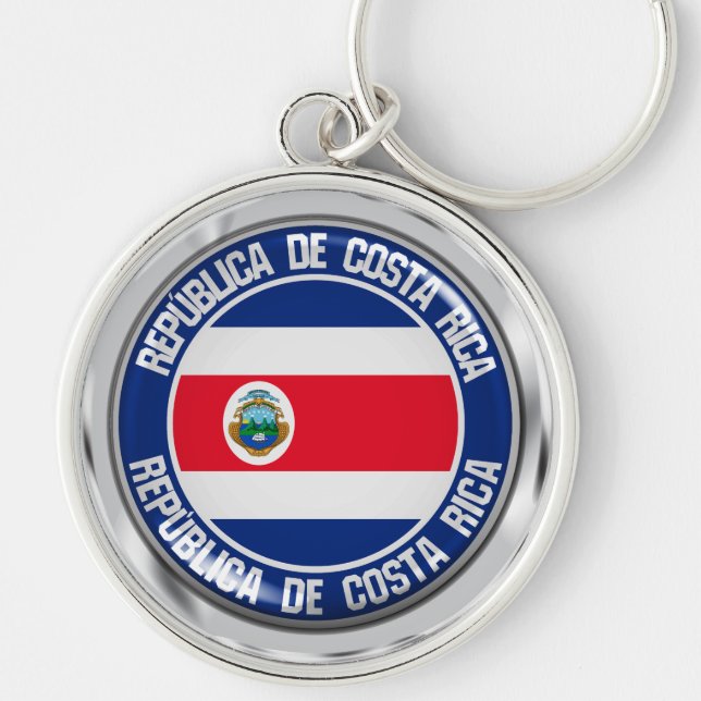 Costa Rica Round Emblem Key Ring (Front)