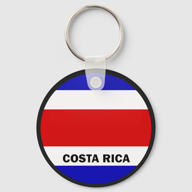 Costa Rica Roundel quality Flag Key Ring (Front)